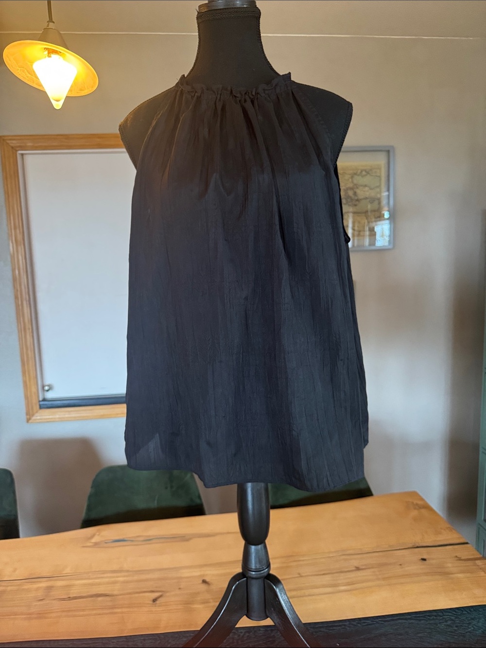 GAP Black Gathered Halter Tank Top